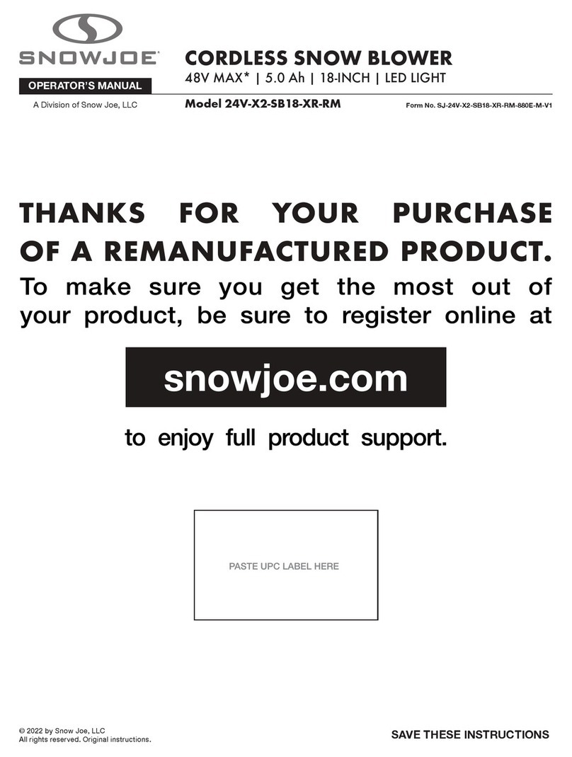 SNOWJOE 24V-X2-SB18-XR-RM User manual
