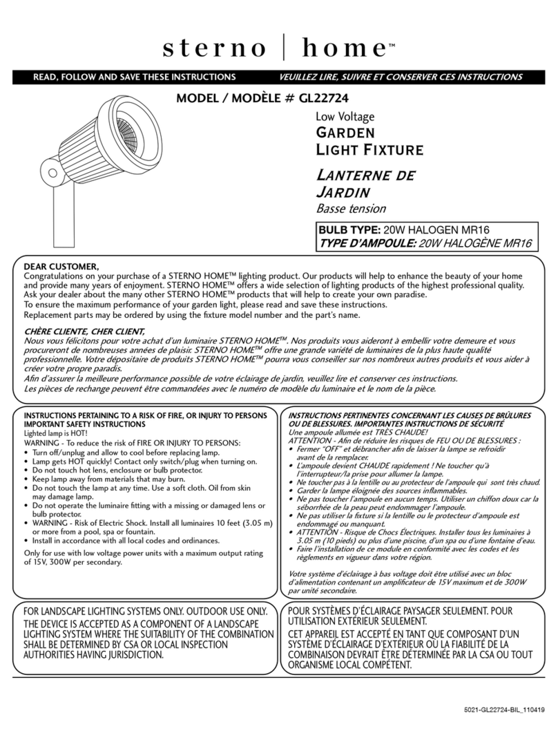 STERNO HOME GL22724 instructions