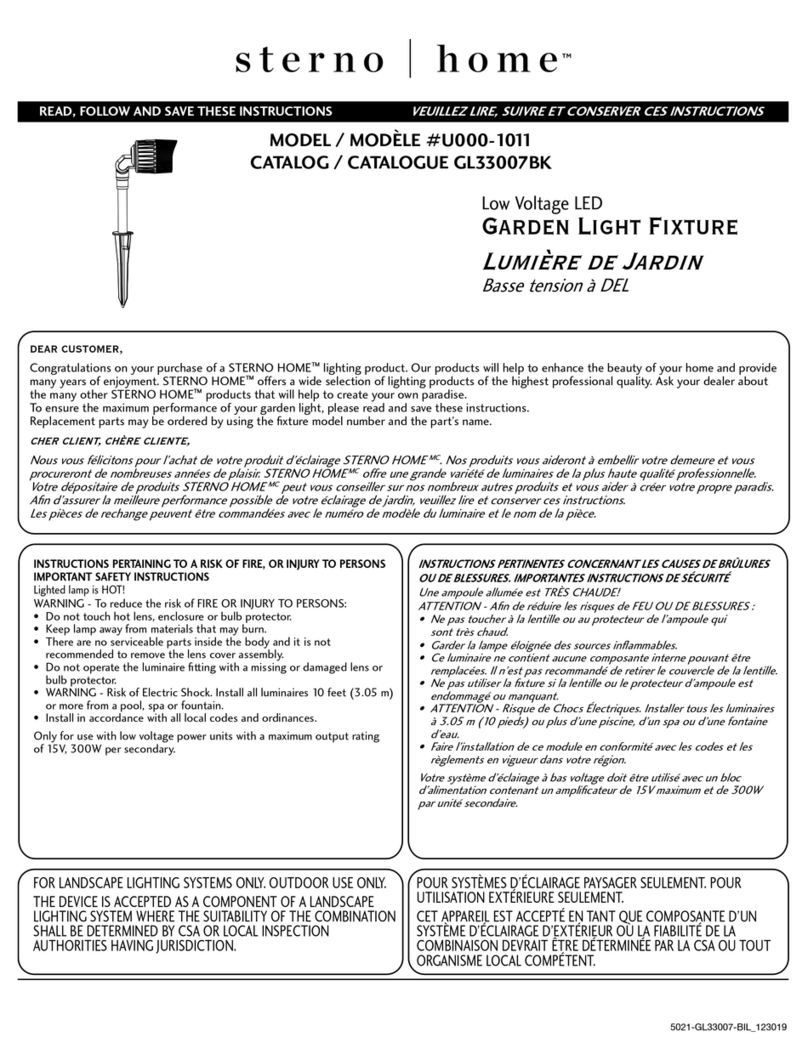 STERNO HOME U000-1011 instructions