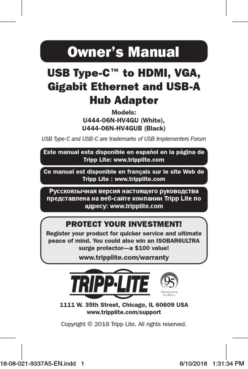Tripp Lite U444-06N-HV4GU owner's manual