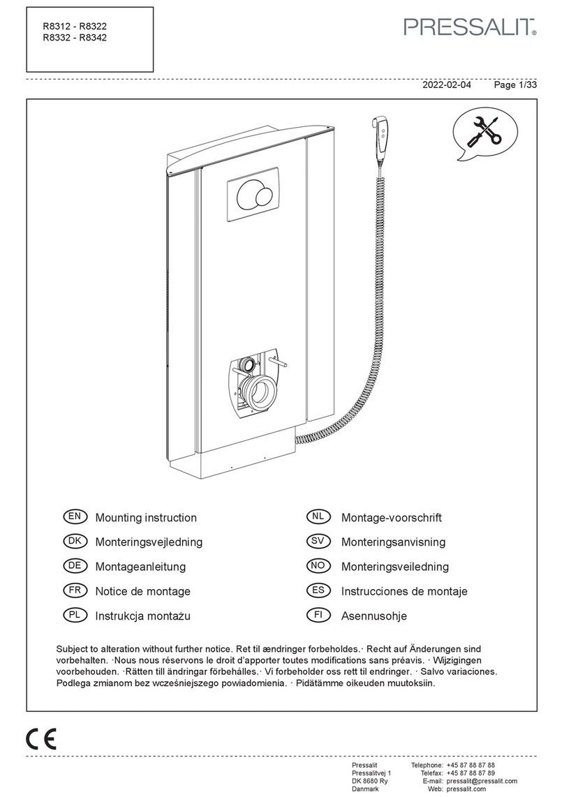 Pressalit SELECT TL2 Mounting instruction