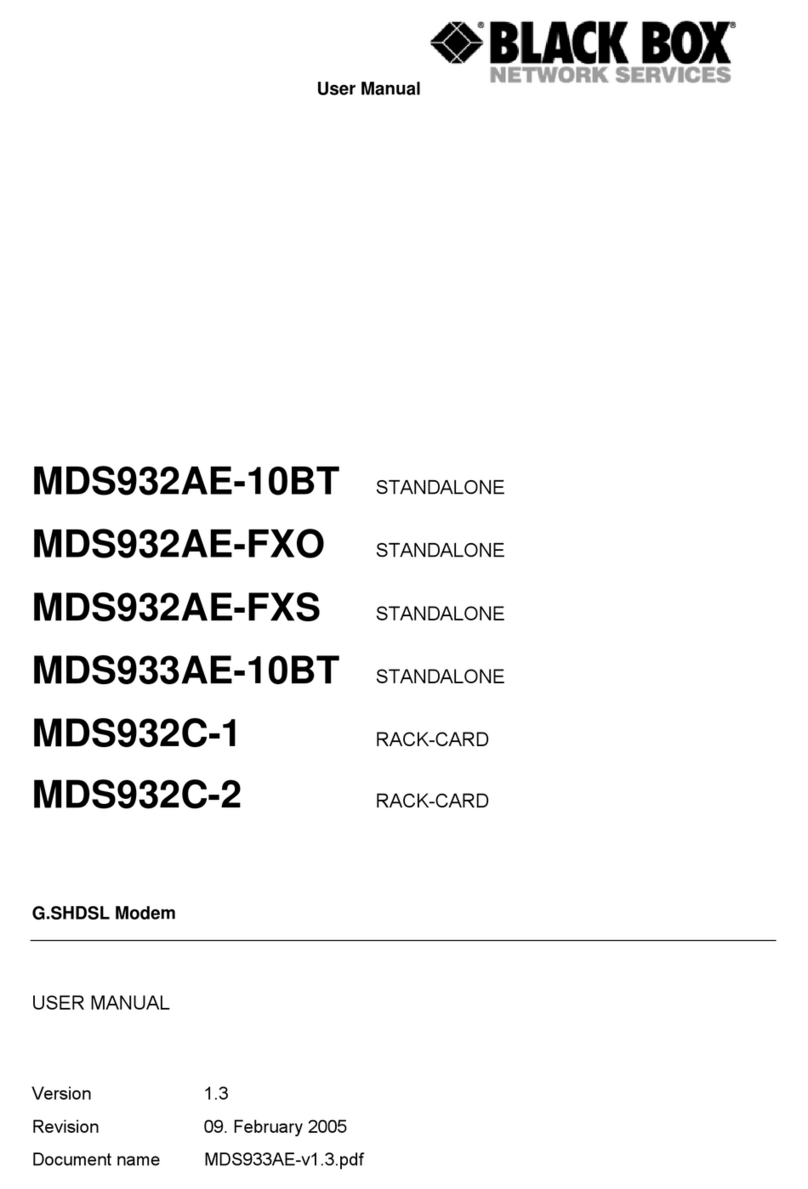 Black Box MDS932C-1 User manual