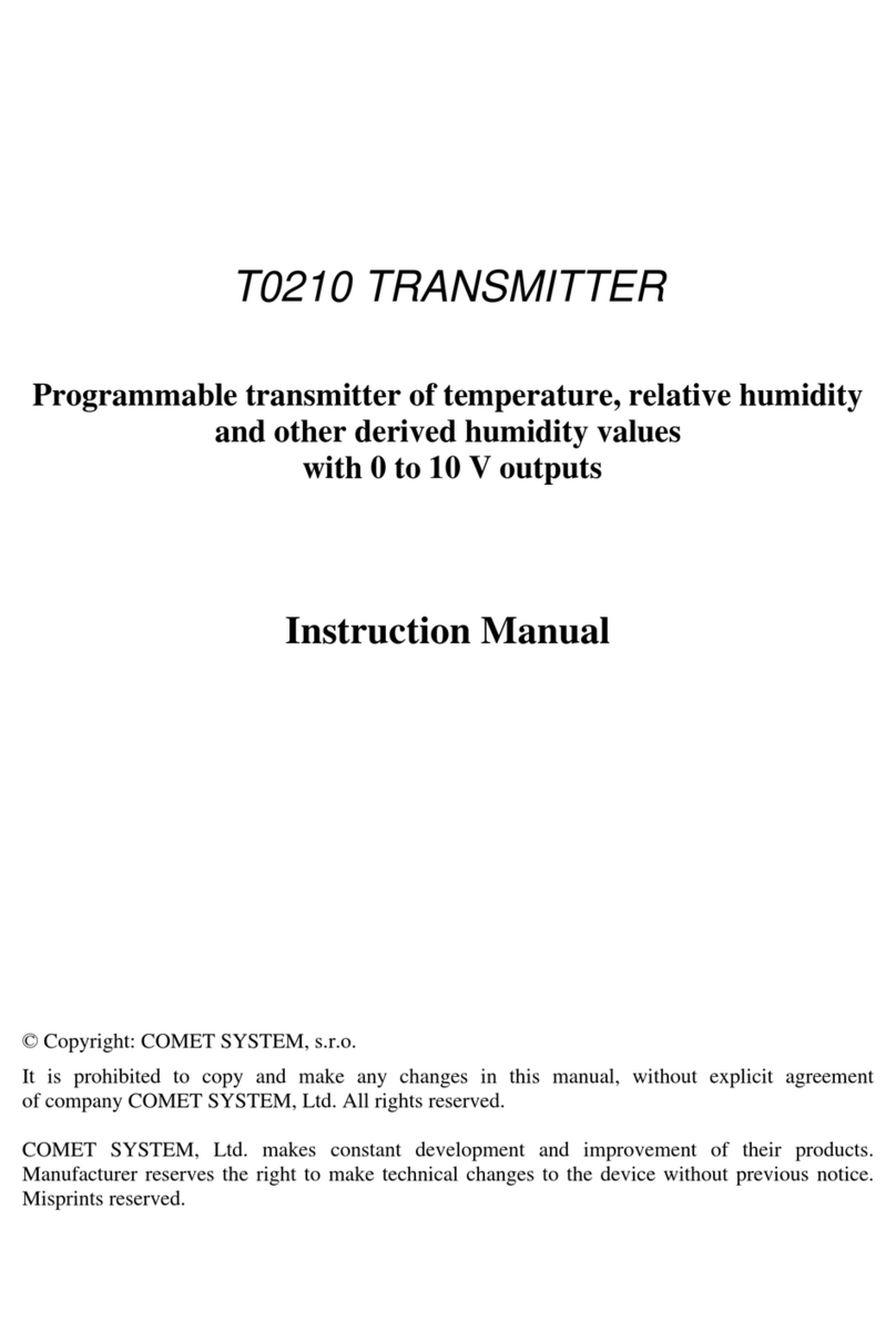 Comet System T0210 instruction manual