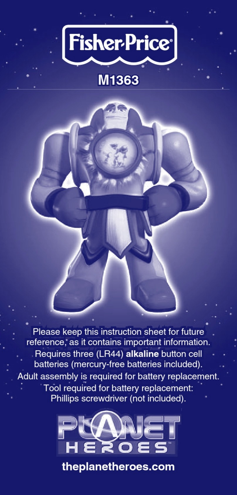 Fisher-Price PLANET HEROES M1363 instruction sheet