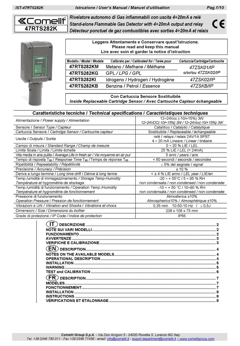 Comelit 47RTS282K user manual