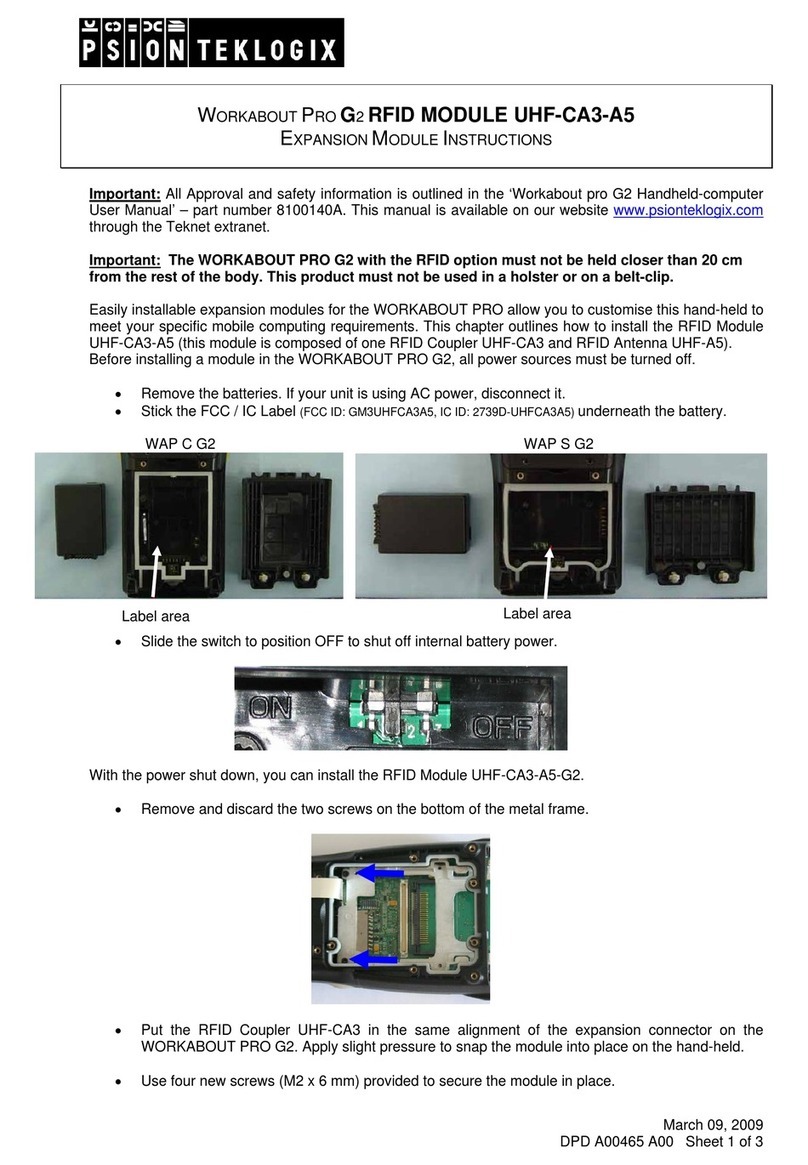 Psion Teklogix Workabout PRO G2 instructions