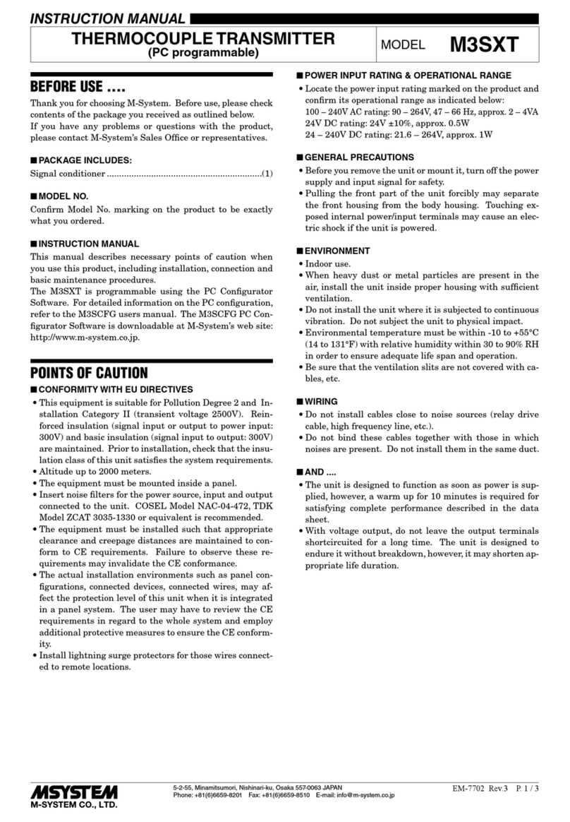 M-system M3SXT User manual