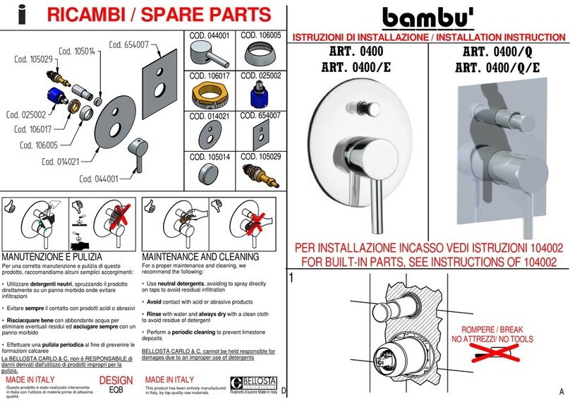 BELLOSTA bambu 0400/Q User manual BELLOSTA bambu 0400/Q User manual