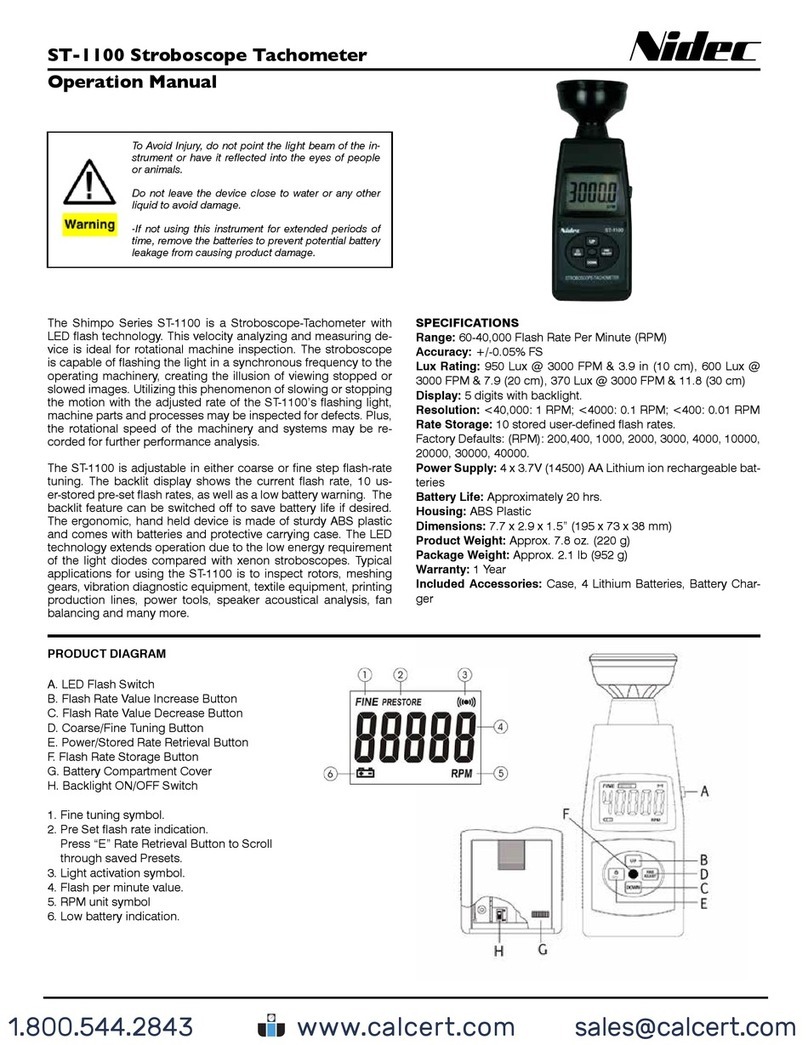 Nidec ST-1100 Operation manual