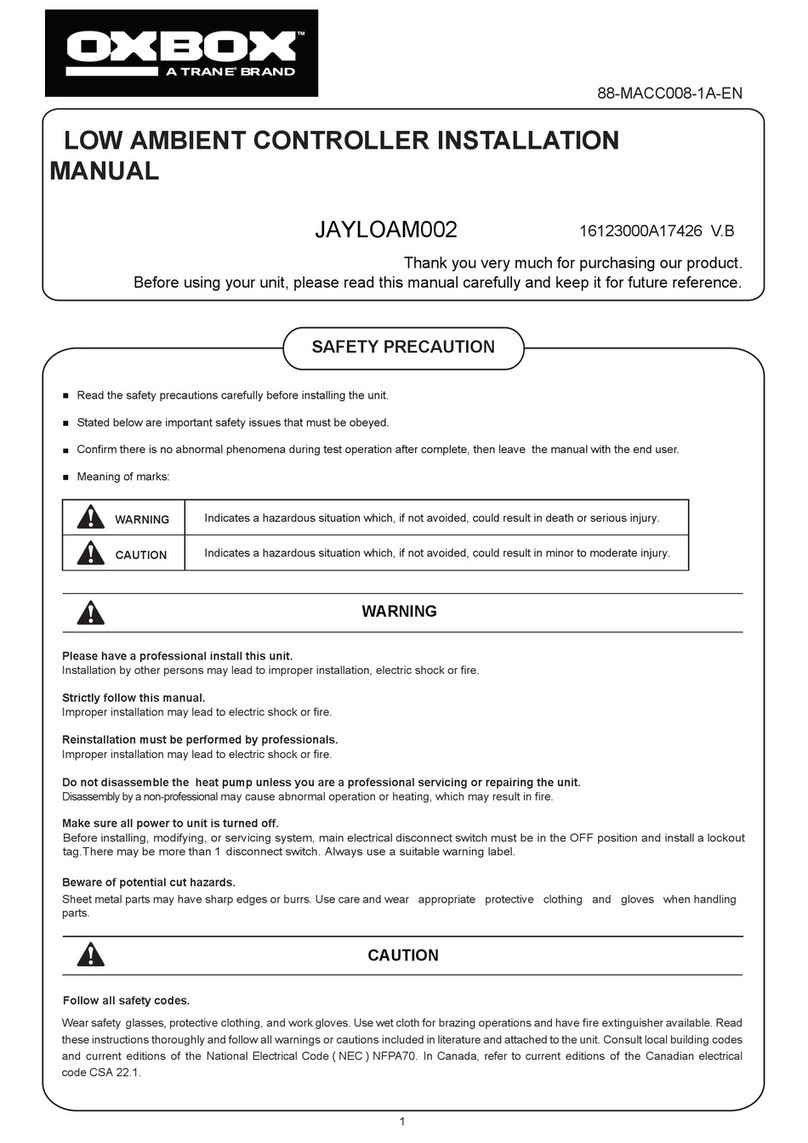 Trane Oxbox JAYLOAM002 installation manual