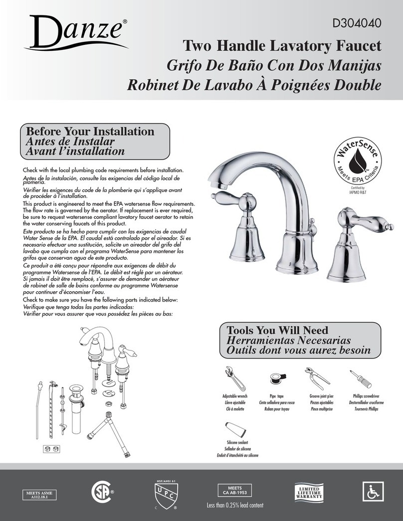 Danze D304040 User manual