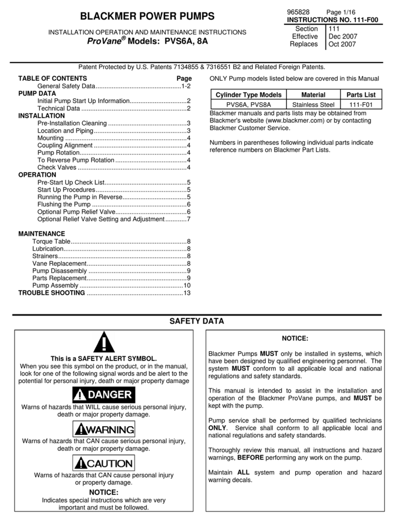 BLACKMER ProVane PVS6A Manual