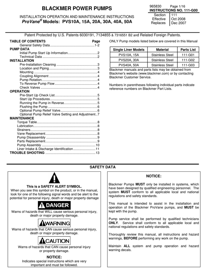 BLACKMER ProVane PVS10A Manual