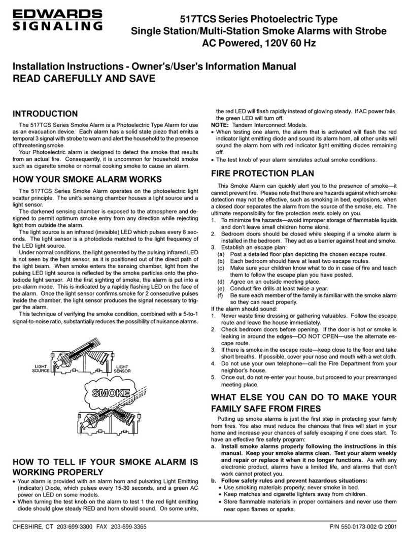Edwards Signaling 517TCS Series installation instructions