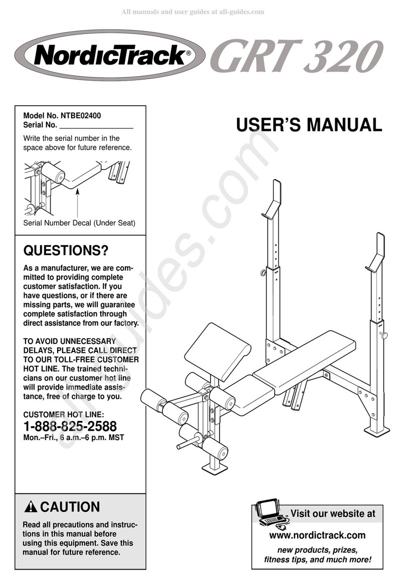 NordicTrack NTBE02400 User manual
