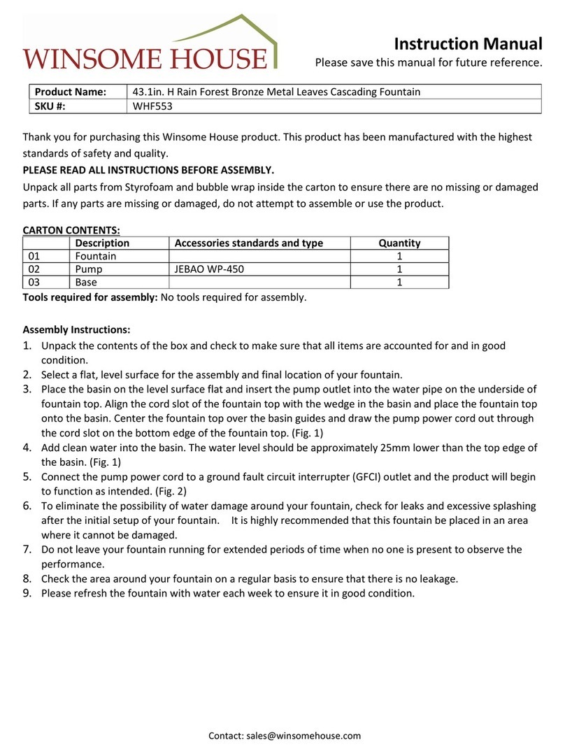 Winsome house WHF553 instruction manual