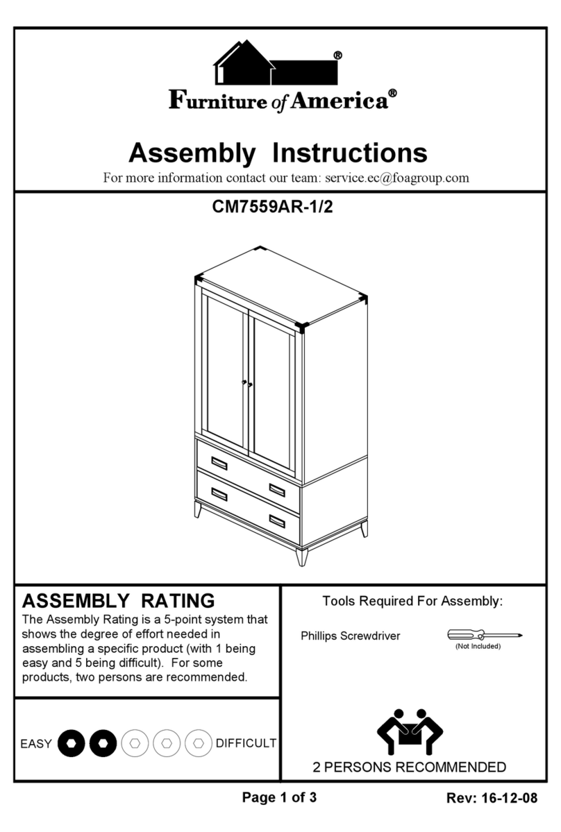 Furniture of America CM7559AR-1/2 Assembly instructions Furniture of America CM7559AR-1/2 Assembly instructions