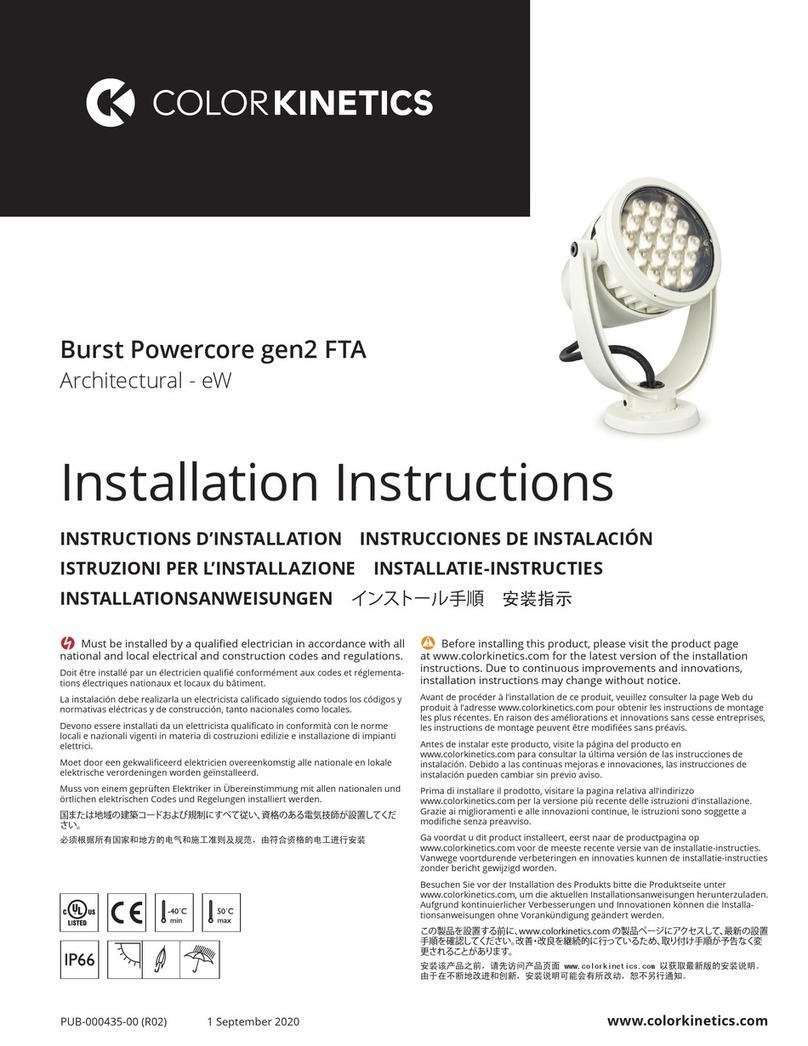 COLORKINETICS BCP463 installation instructions COLORKINETICS BCP463 installation instructions