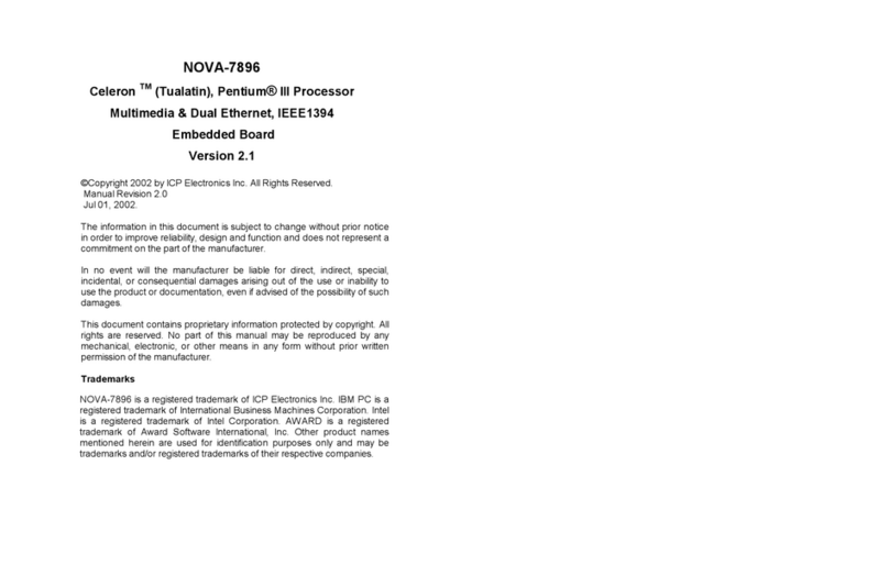 ICP Electronics NOVA-7896 manual