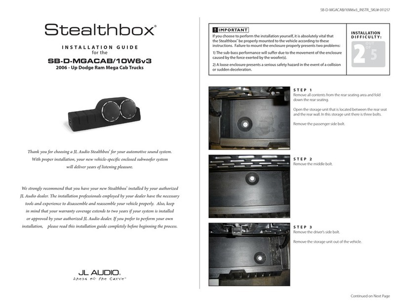 JL Audio Stealthbox SB-D-MGACAB/10W6v3 installation guide