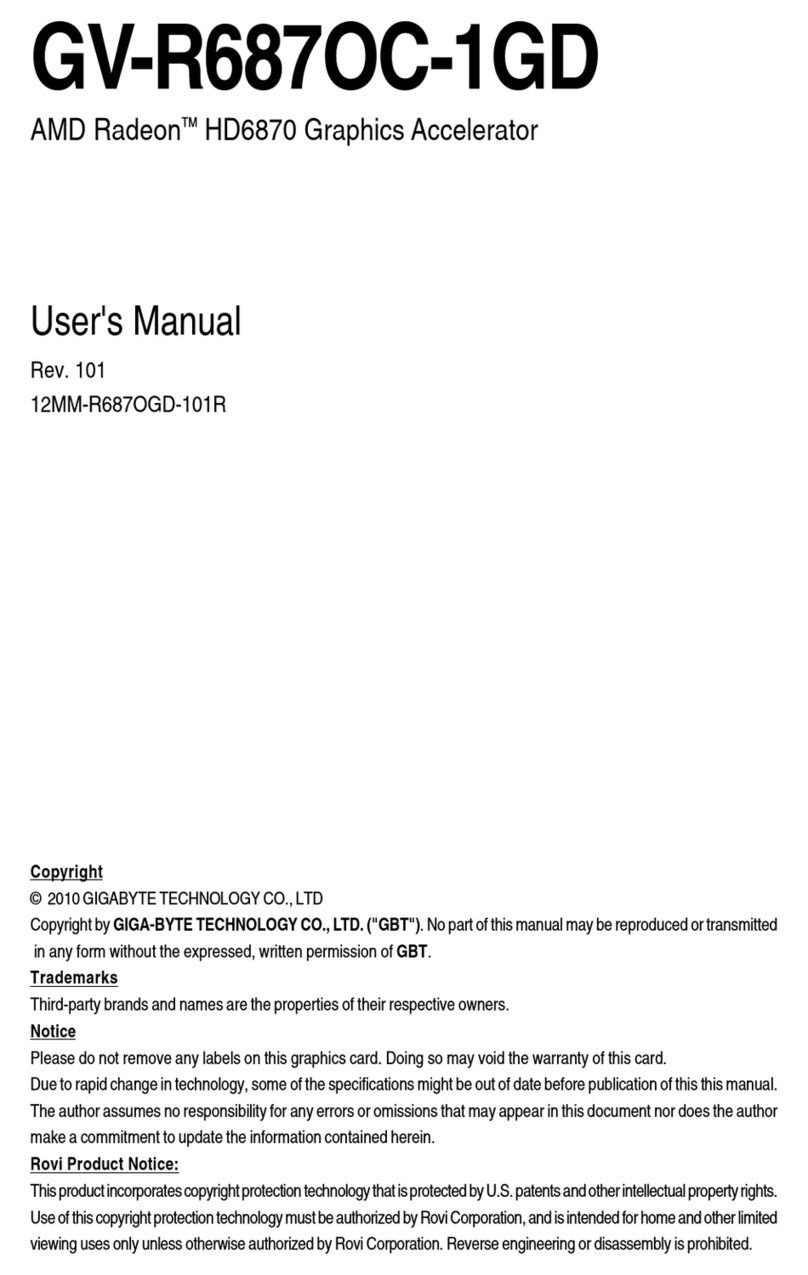 Gigabyte AMD Radeon HD6870 User manual