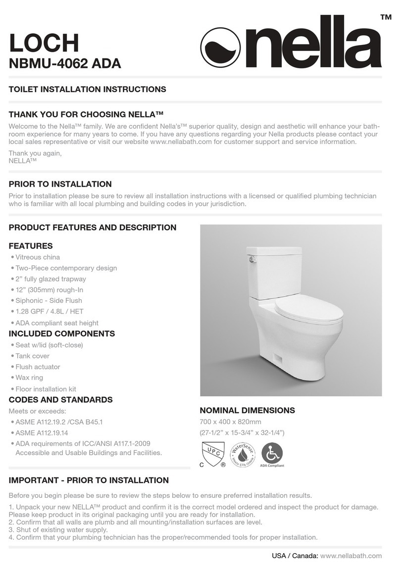 nella LOCH NBMU-4062 ADA installation instructions