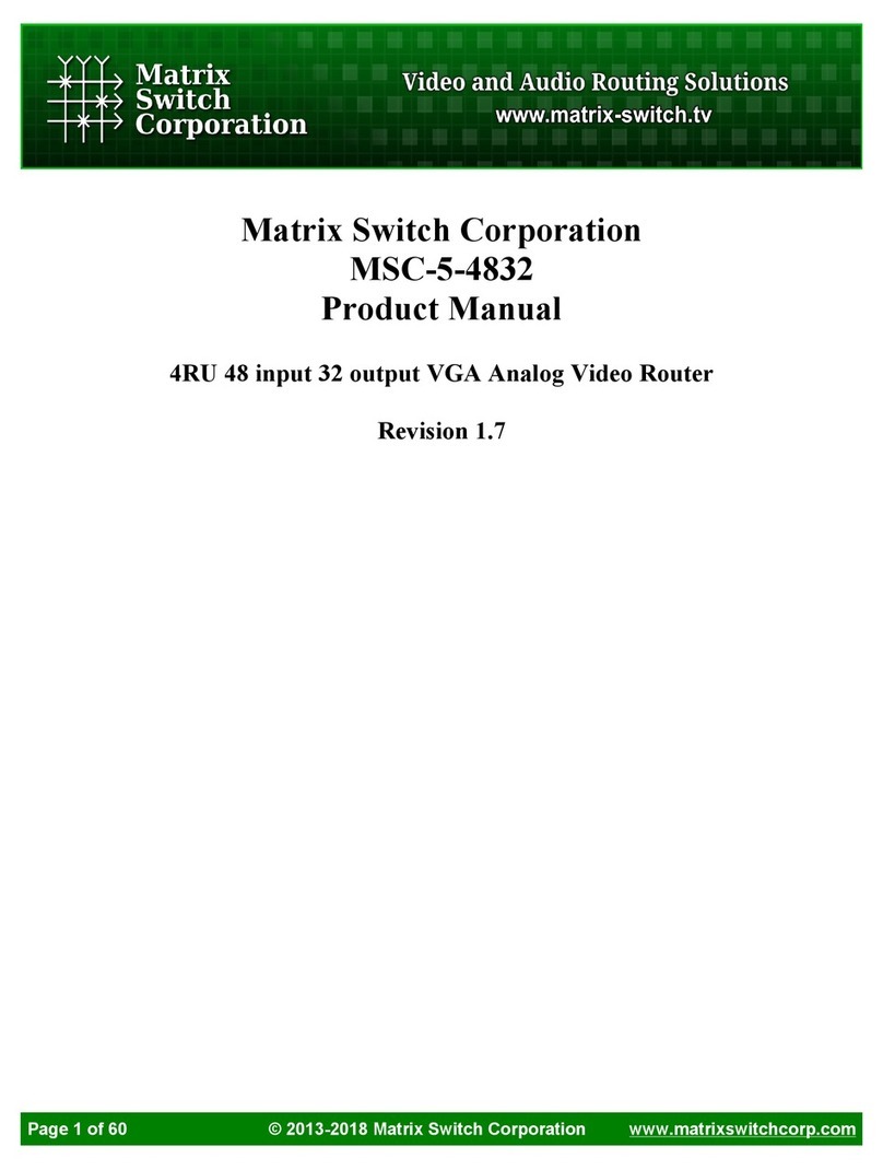 Matrix Switch Corporation MSC-5-4832 product manual