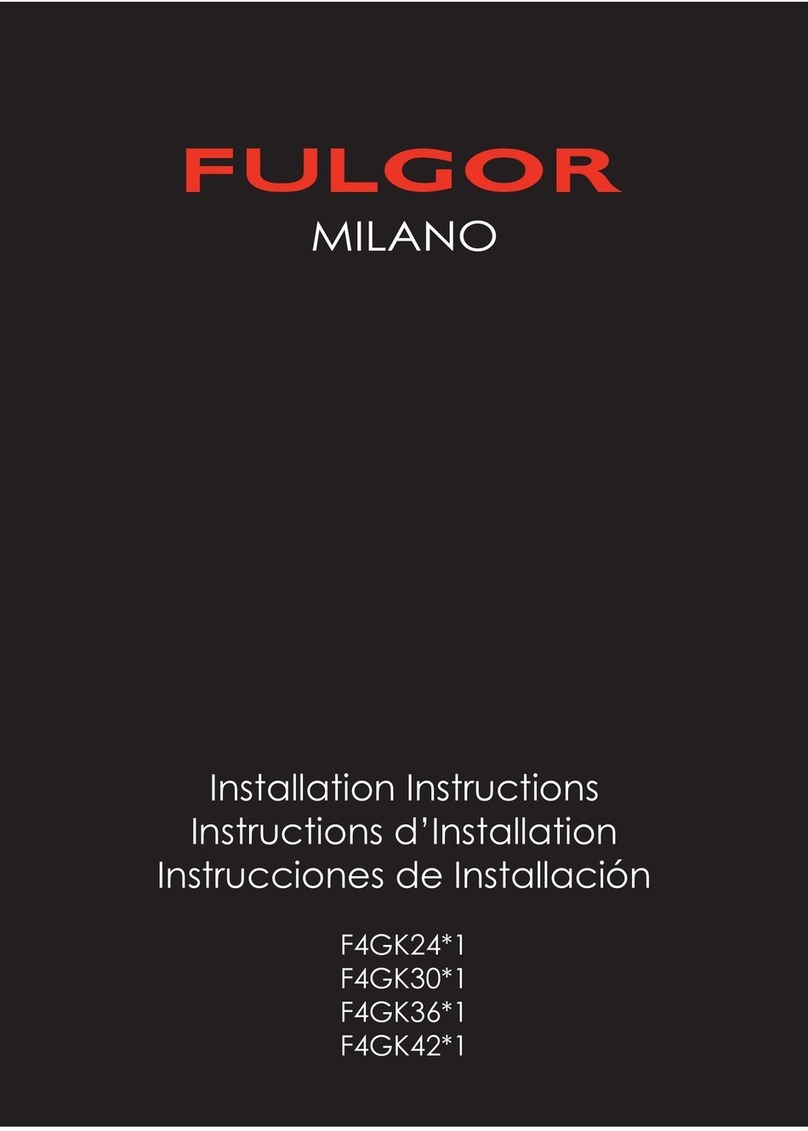 Fulgor Milano F4GK42 1 Series installation instructions