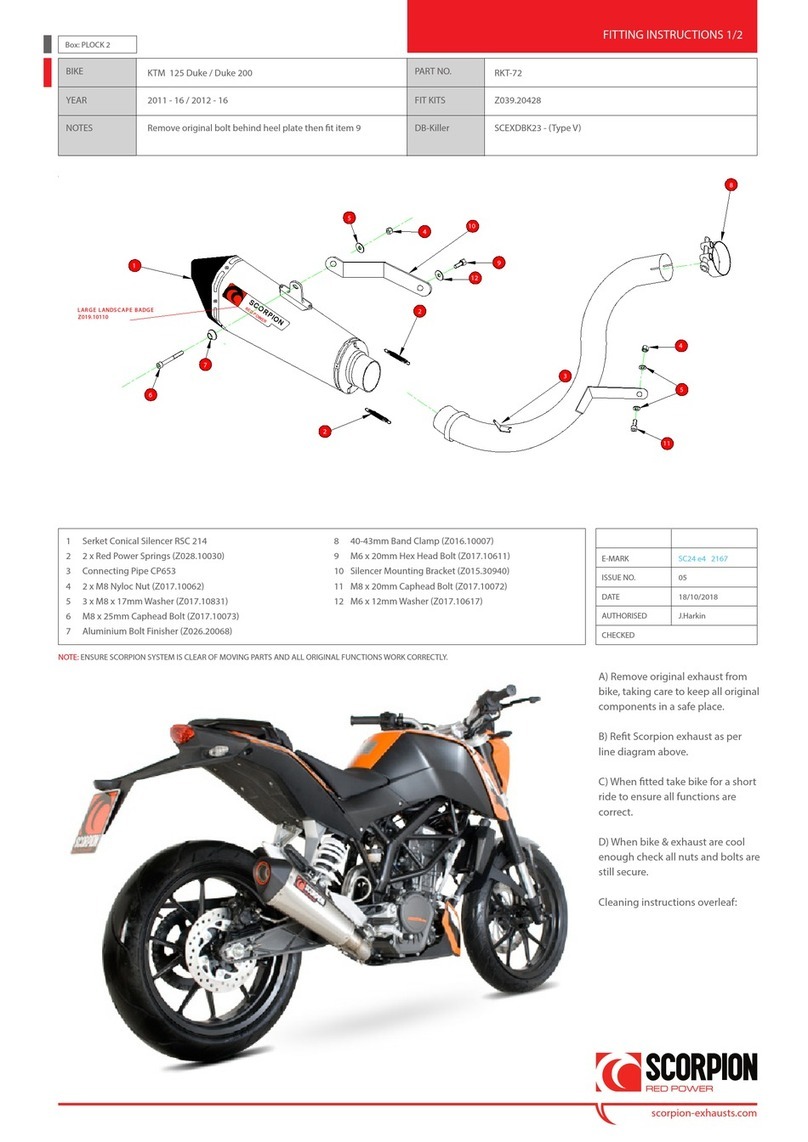 SCORPION RKT-72 Fitting instructions