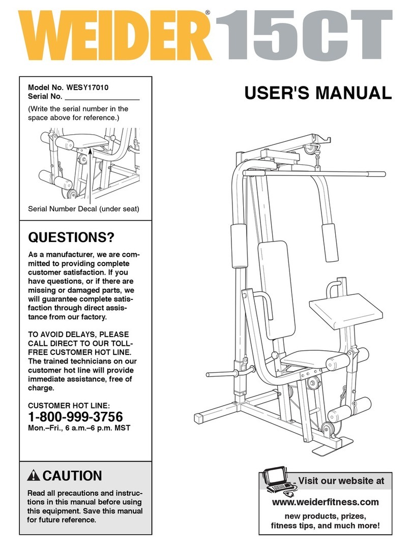 Weider WESY17010 User manual