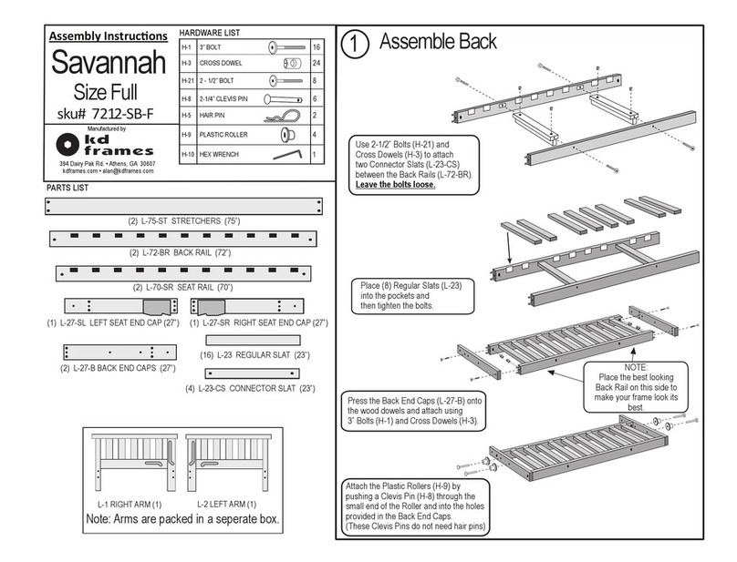kd frames Savannah 7212-SB-F User manual kd frames Savannah 7212-SB-F User manual