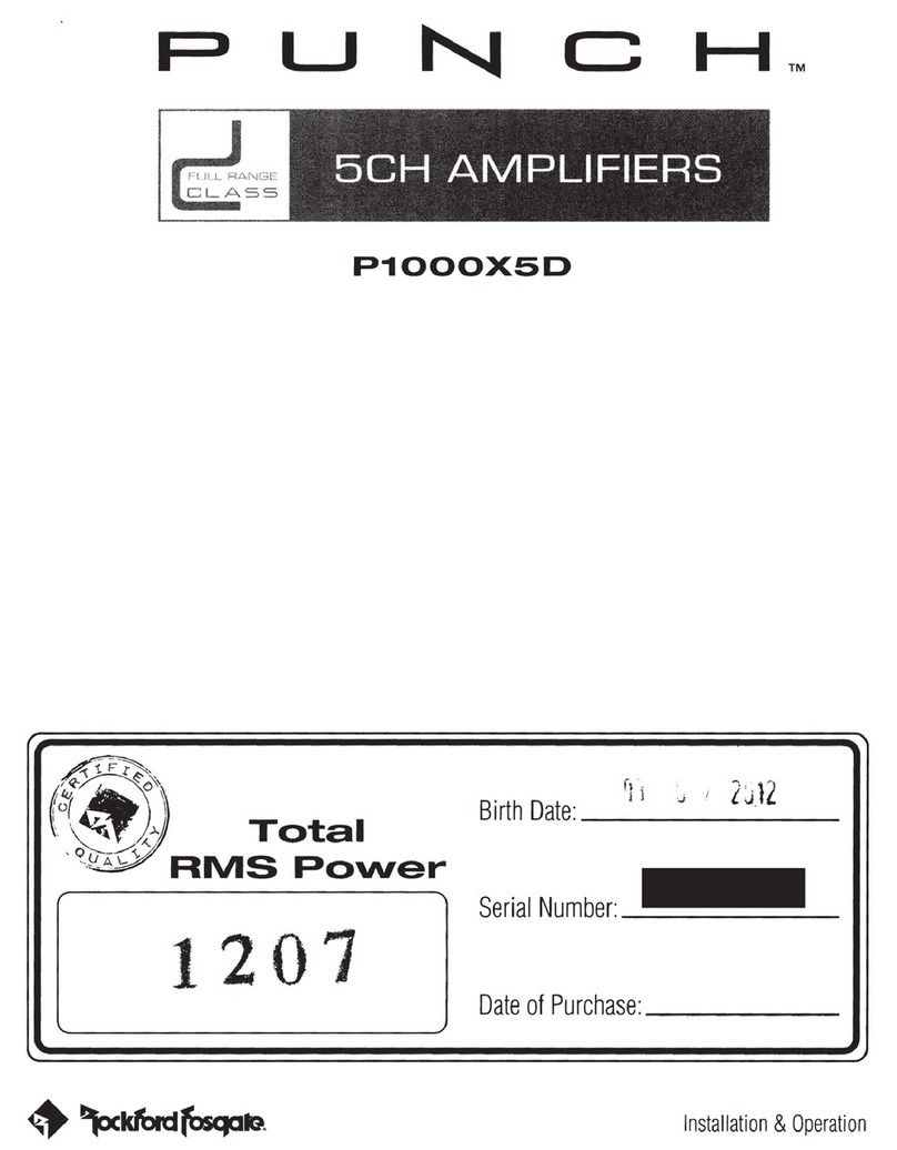 Rockford Fosgate PUNCH P1000XSD User manual