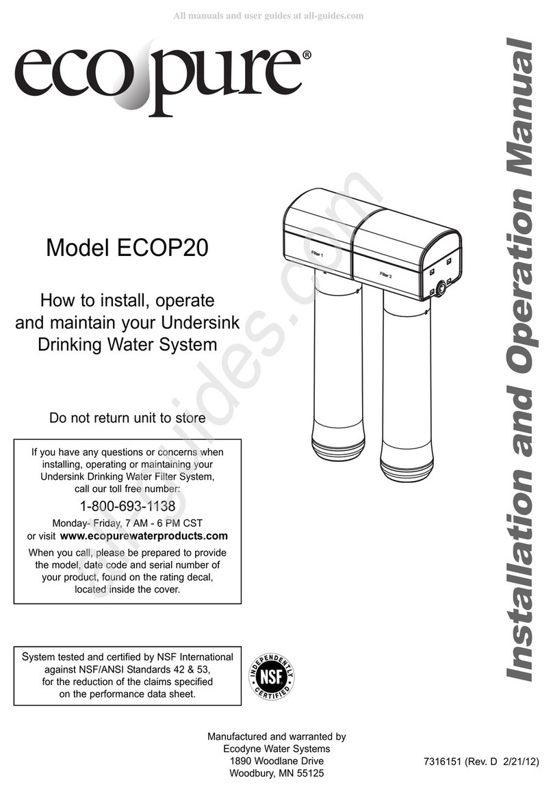 Eco Pure ECOP20 Installation and operation manual Eco Pure ECOP20 Installation and operation manual