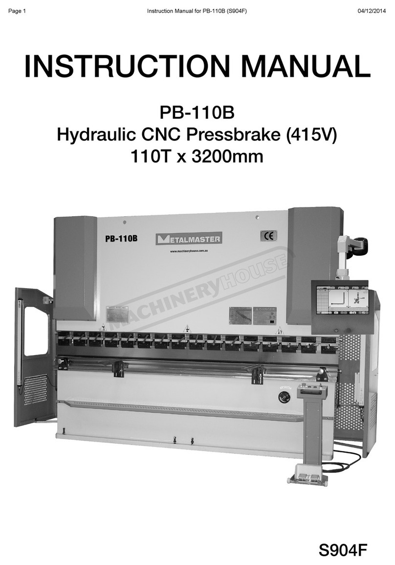 MetalMaster PB-110B User manual MetalMaster PB-110B User manual