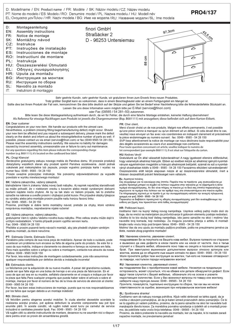 Finori PRO4/137 User manual