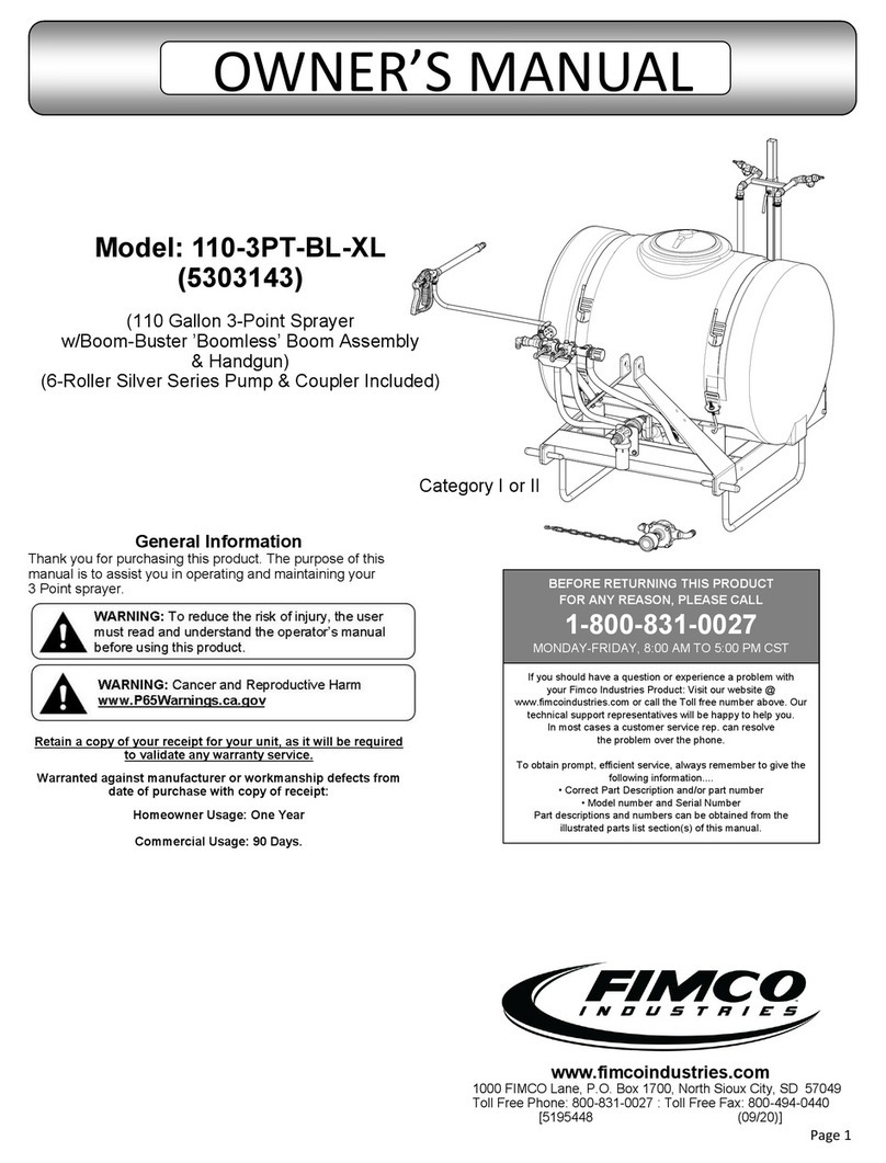 Fimco 110-3PT-BL-XL User manual