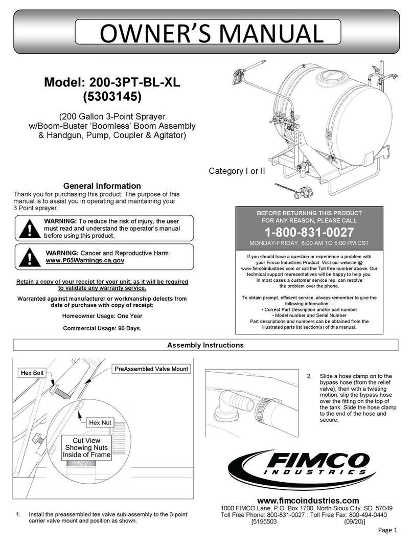 Fimco 200-3PT-BL-XL User manual