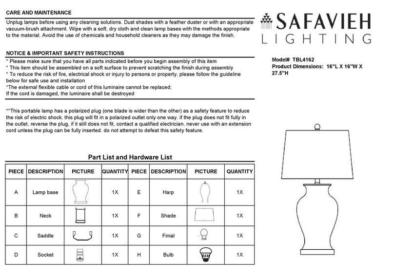 Safavieh TBL4162 User manual