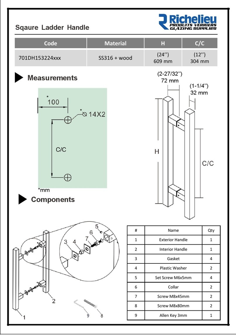 Richelieu 701DH153224 Series quick start guide