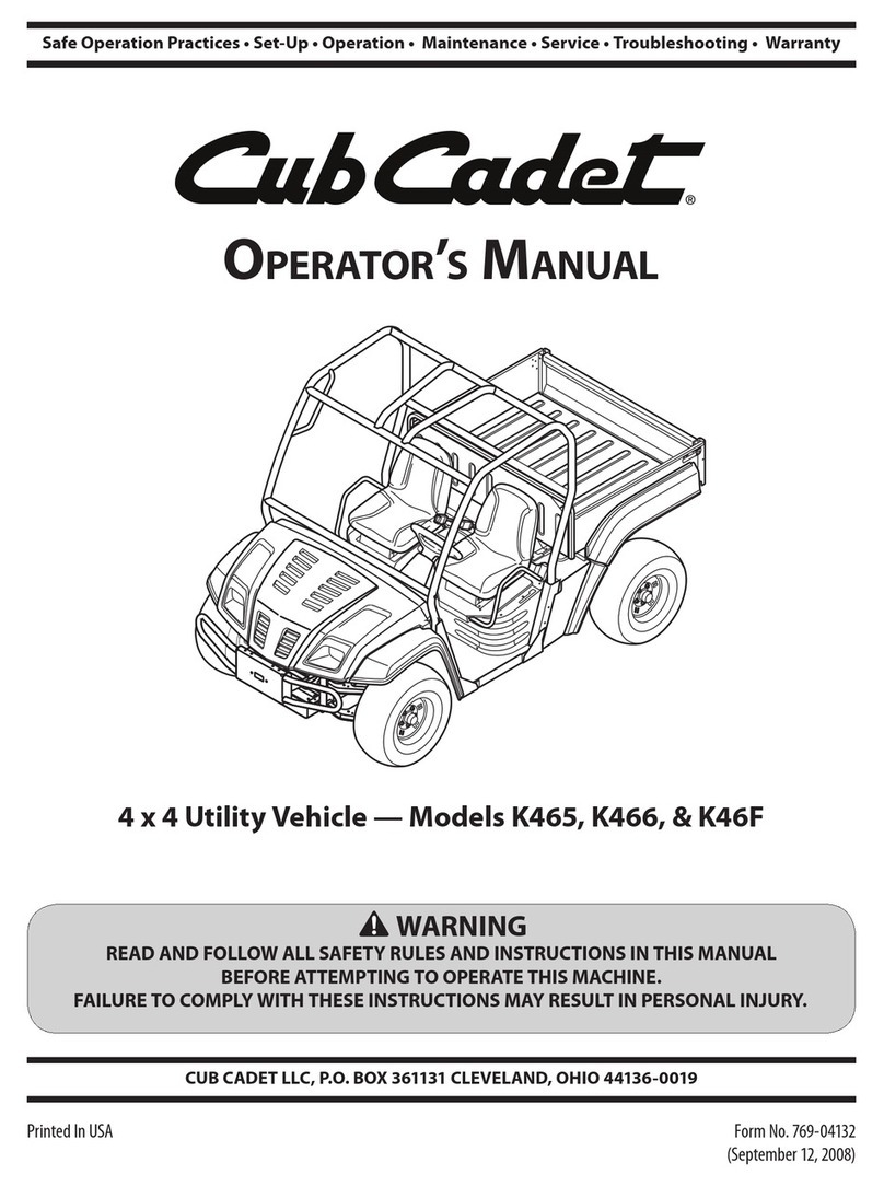 Cub Cadet K465 User manual
