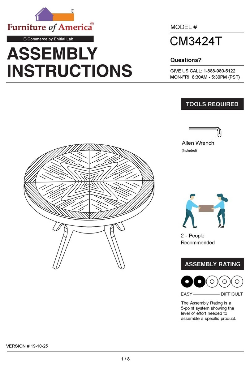 Furniture of America CM3424T Assembly instructions Furniture of America CM3424T Assembly instructions