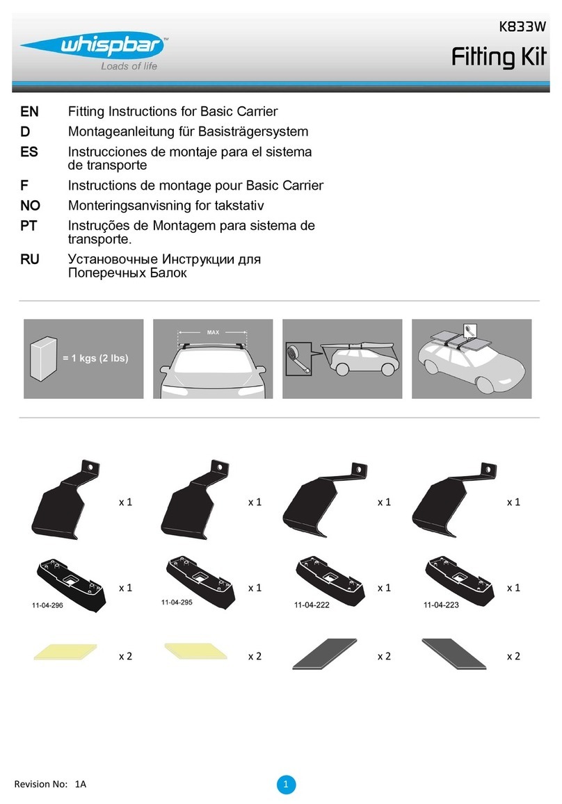 Whispbar K833W Operation and installation manual