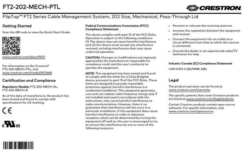 Crestron FlipTop FT2 Series User manual Crestron FlipTop FT2 Series User manual