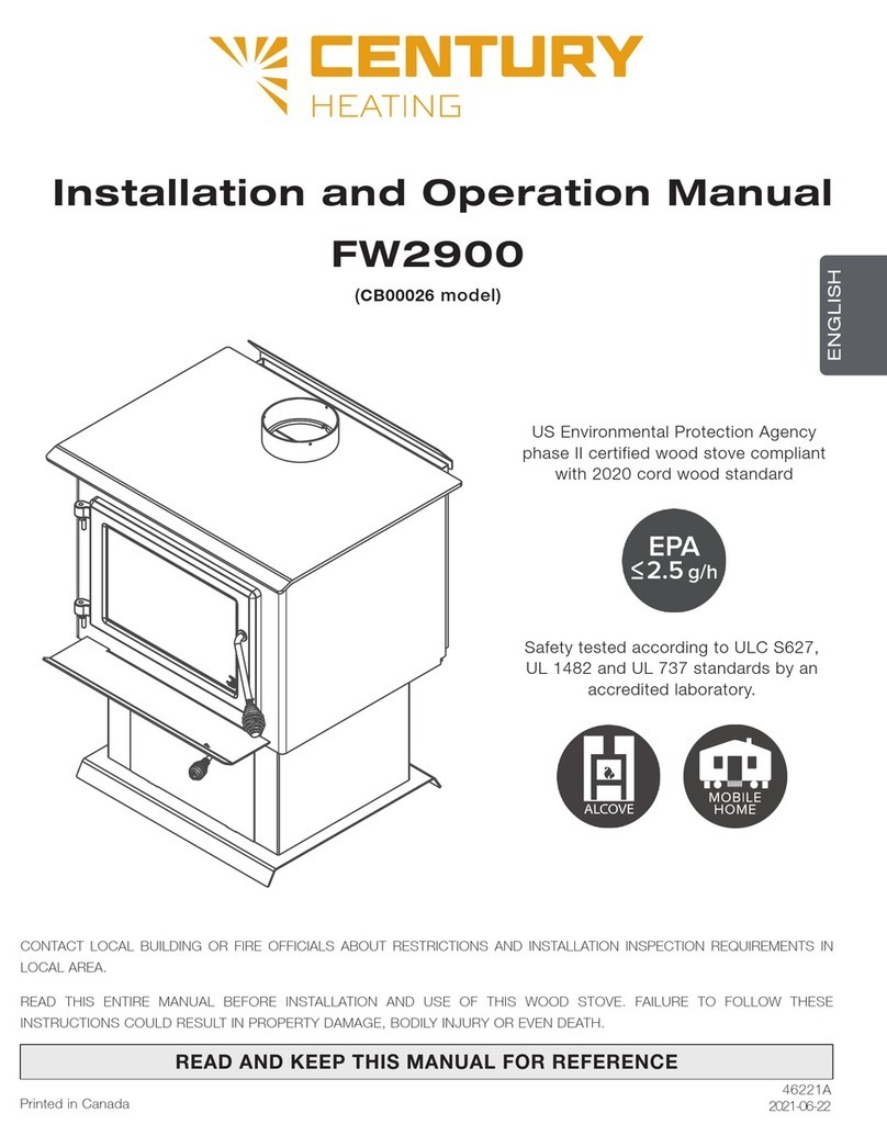 Century Heating FW2900 Installation and operation manual