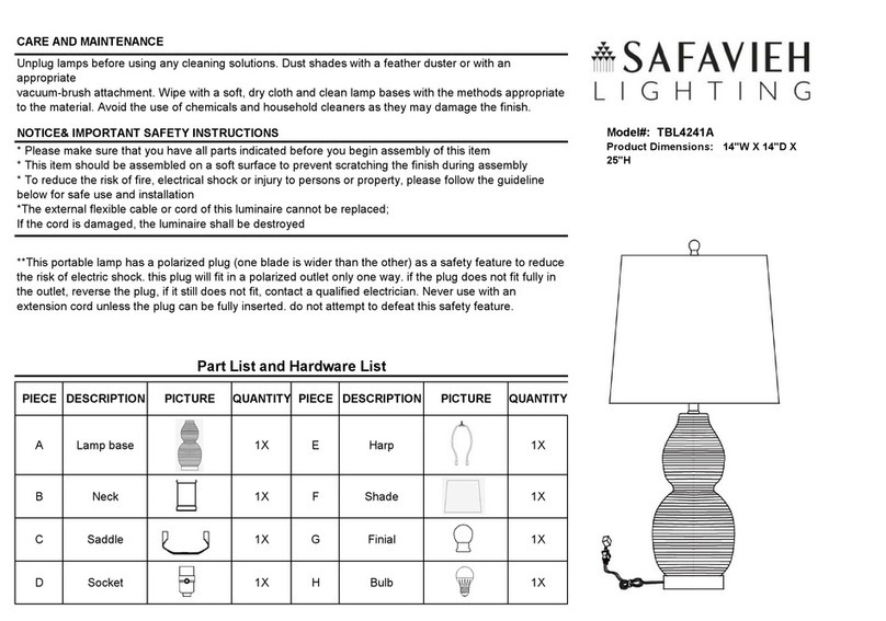 Safavieh TBL4241A User manual Safavieh TBL4241A User manual