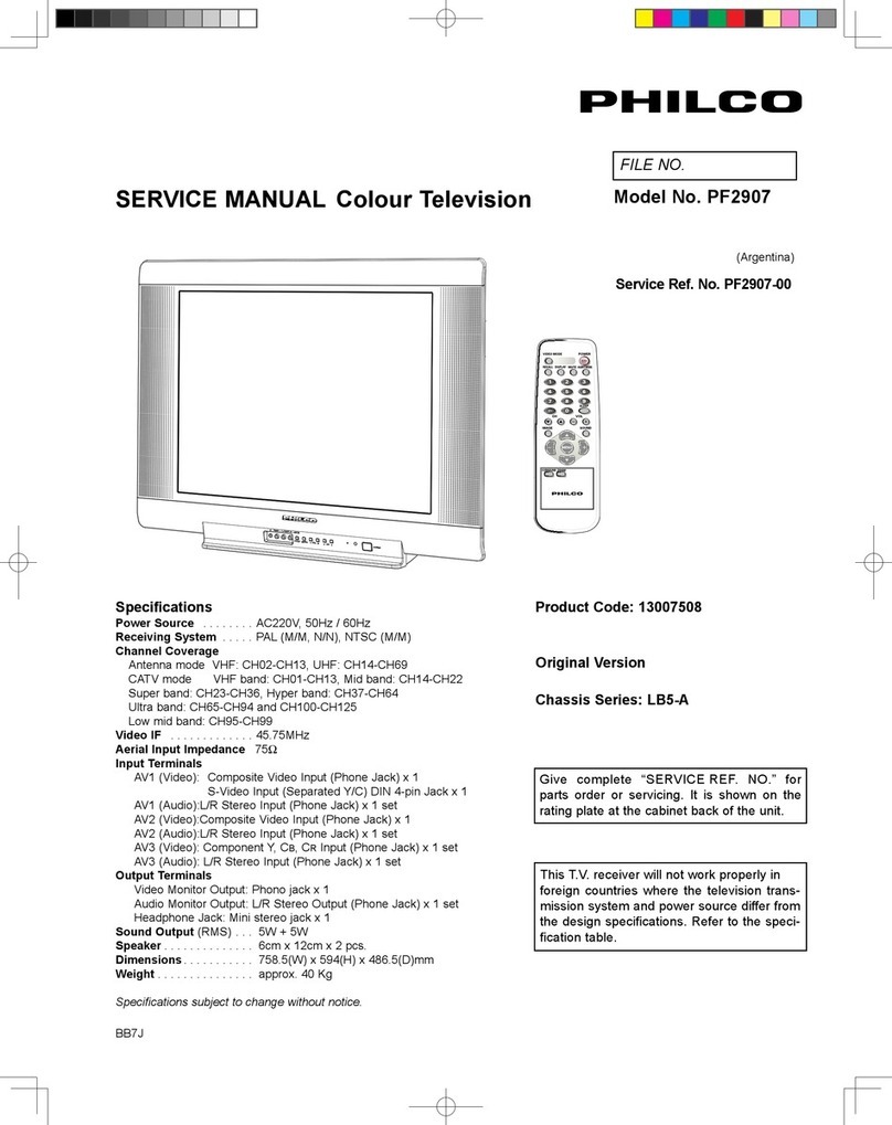 Philco PF2907 User manual