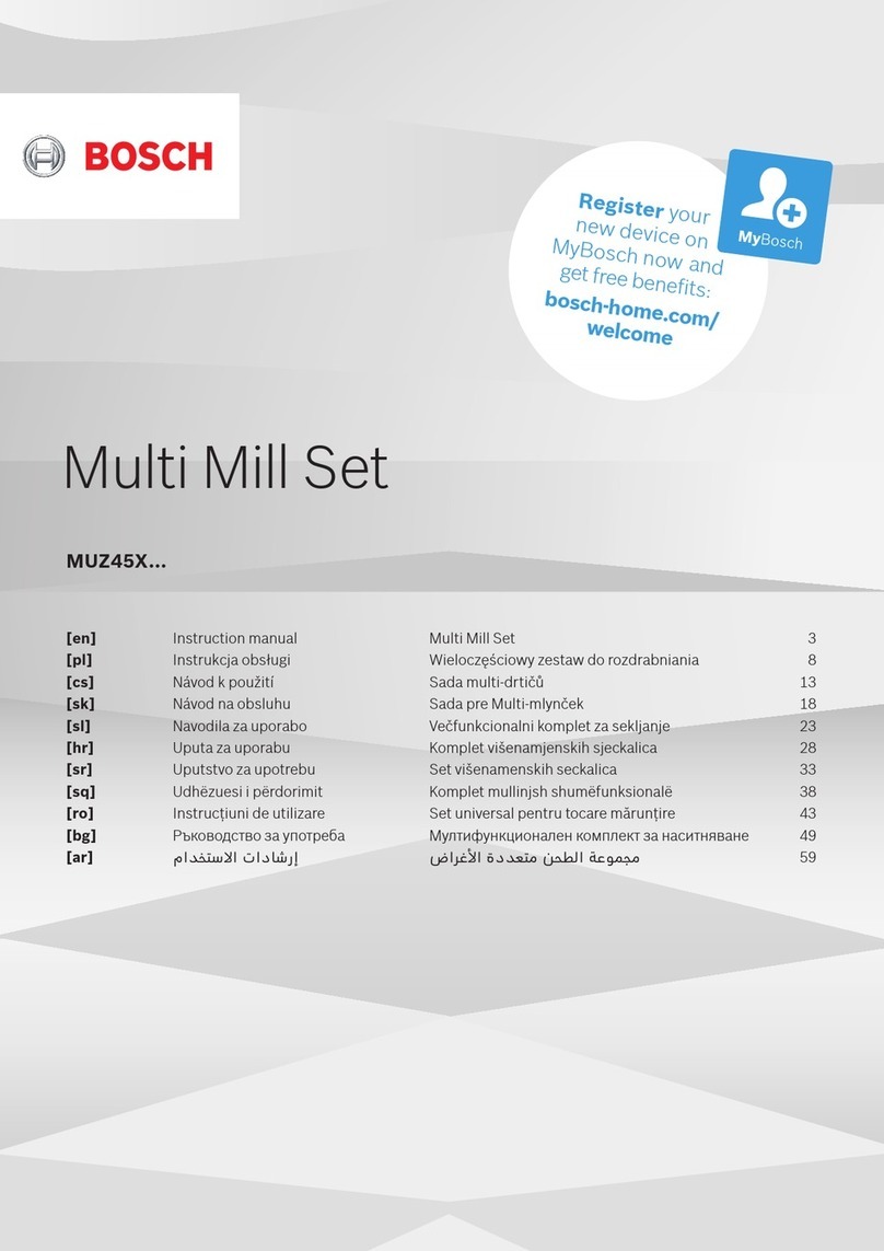 Bosch MUM58250 User manual