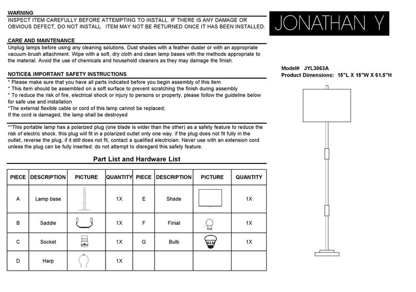 JONATHAN Y JYL3063A User manual JONATHAN Y JYL3063A User manual