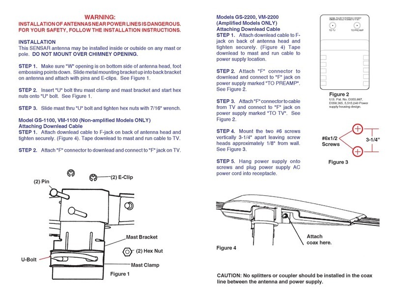 Winegard SENSAR VM-2200 User manual