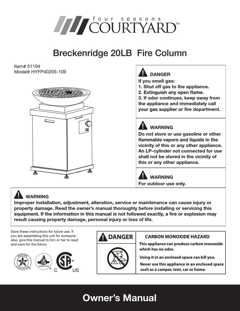 Four Seasons Courtyard Breckenridge HYFP40205-109 owner's manual